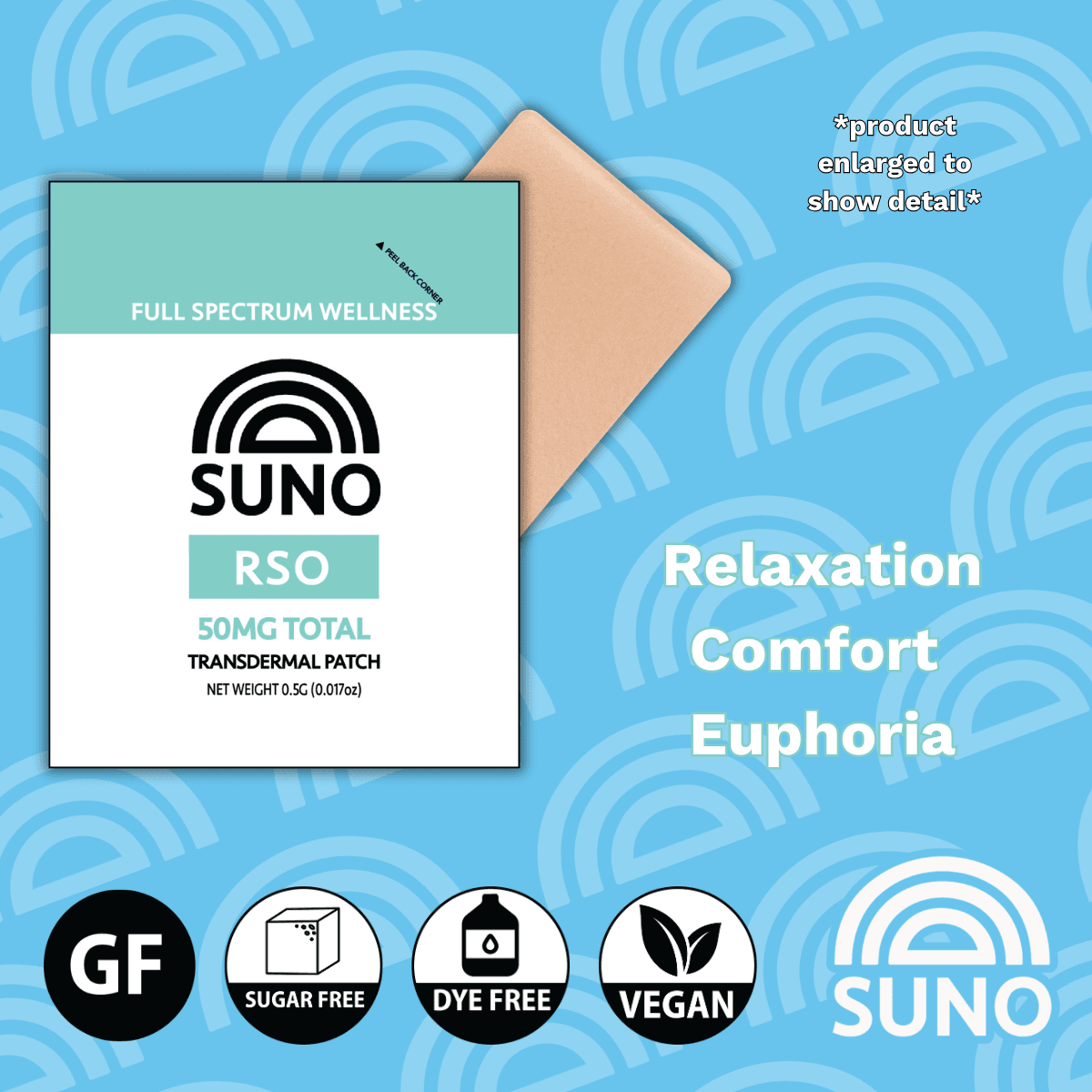 SUNO Transdermal Patch 50mg Full Spectrum RSO