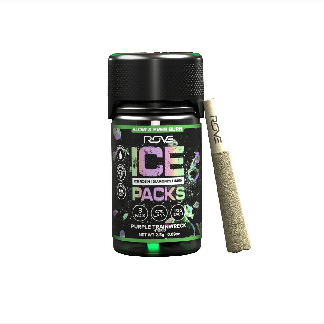 Purple Trainwreck- Infused Ice Packs (Rosin, Hash, and Diamonds) 3x .5g