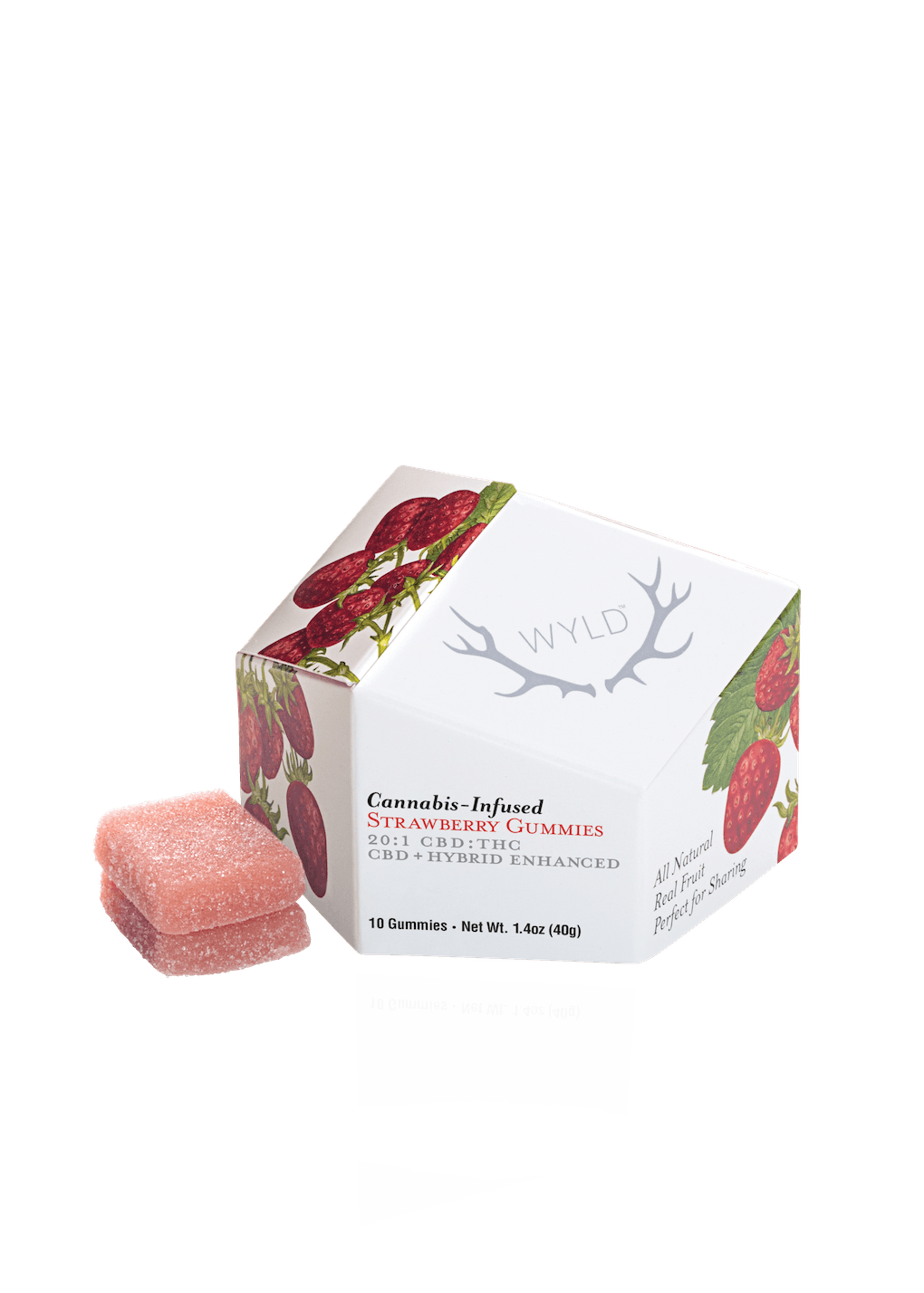 Wyld Strawberry 20:1 CBD:THC Gummies 1mg 10pk
