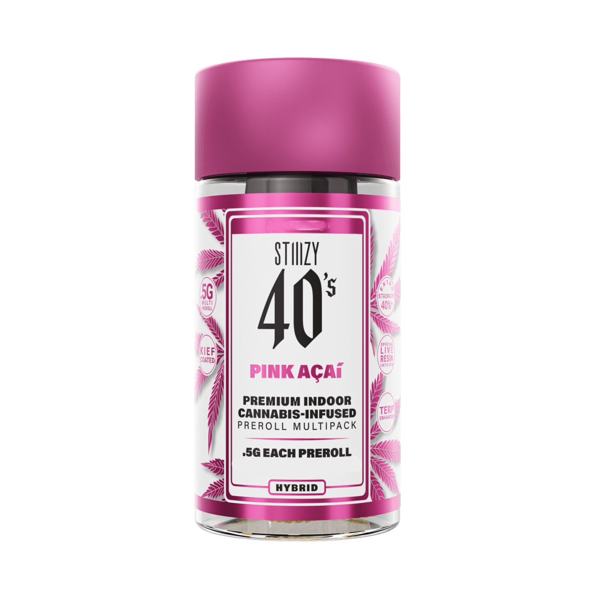 STIIIZY 40s | Pink Acai 4pk Infused Pre-Roll 2g