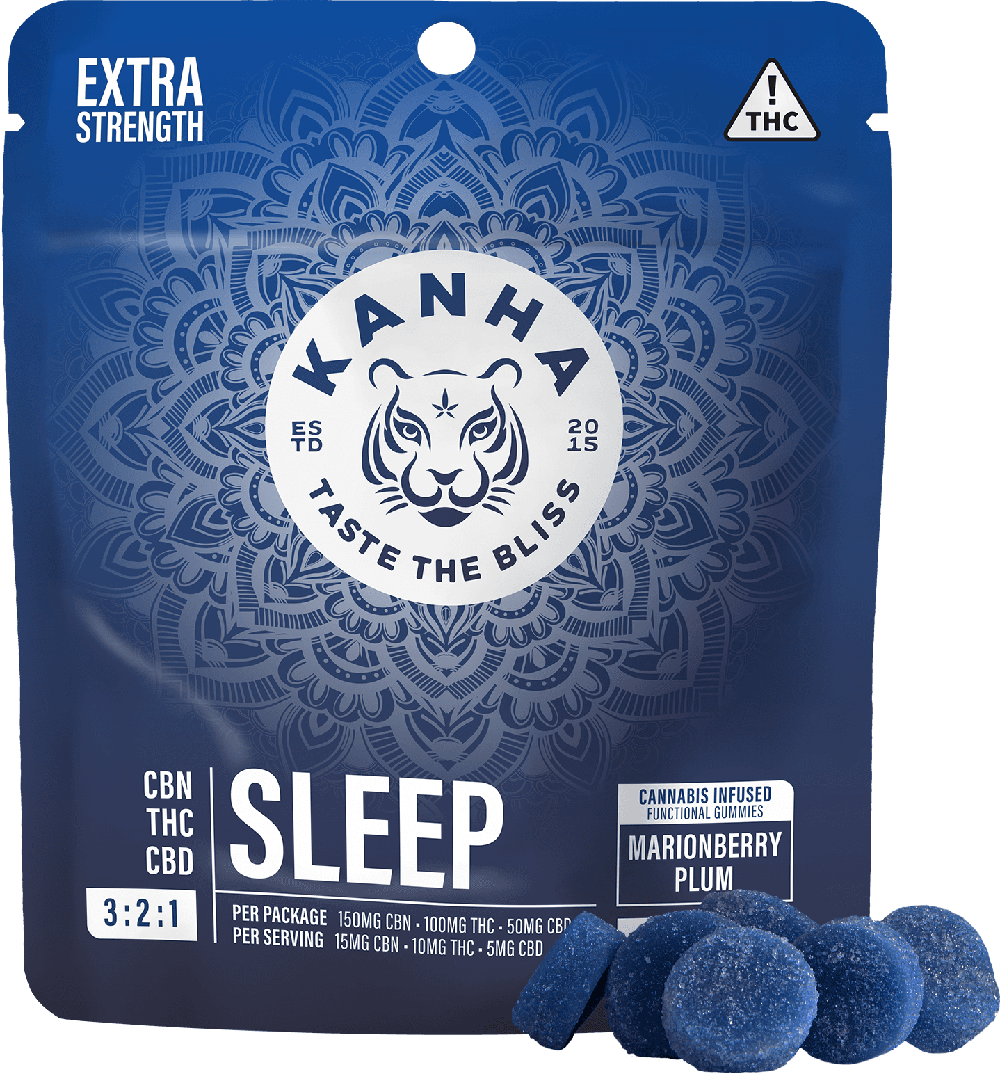 Kanha FX 3:2:1 CBN:THC:CBD Marionberry Plum Sleep (I) Gummies 10mg 10pk