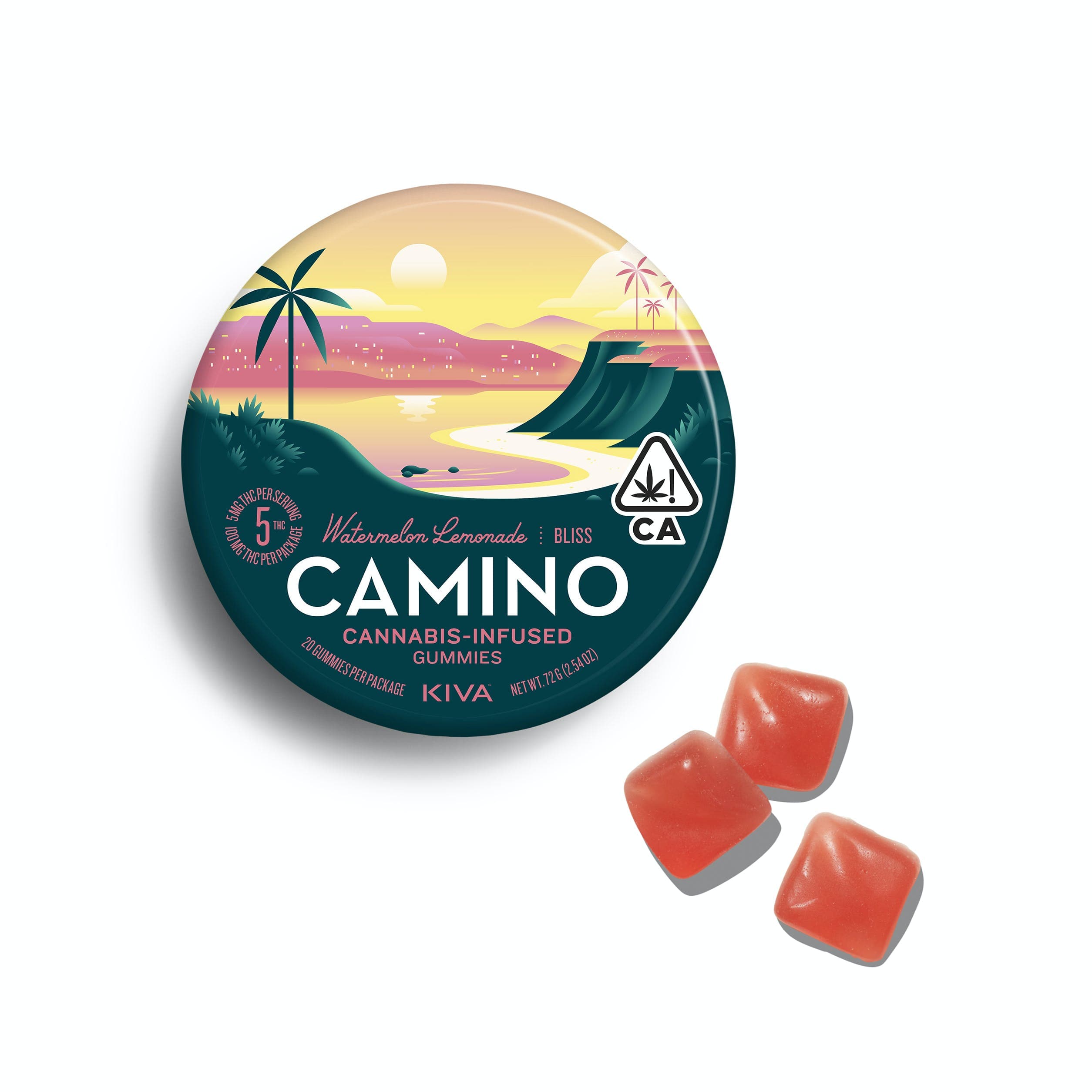Kiva | Watermelon Lemonade Gummies 20pk 100mg