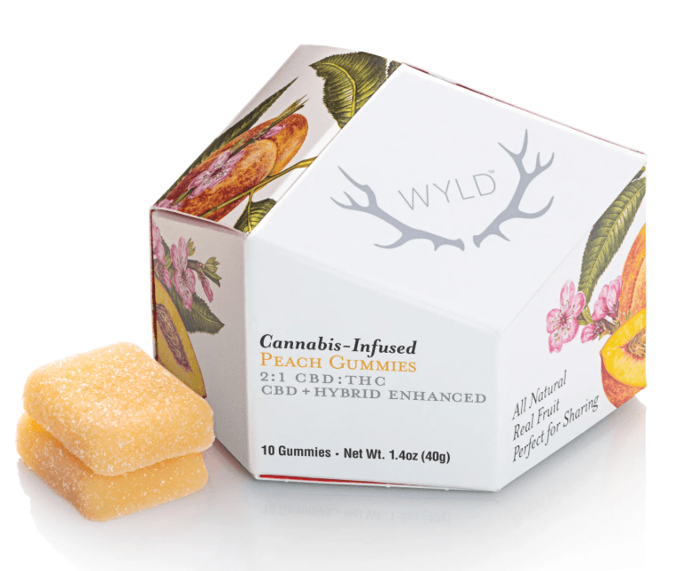Wyld Peach 2:1 100mgCBD:50mgTHC Gummies