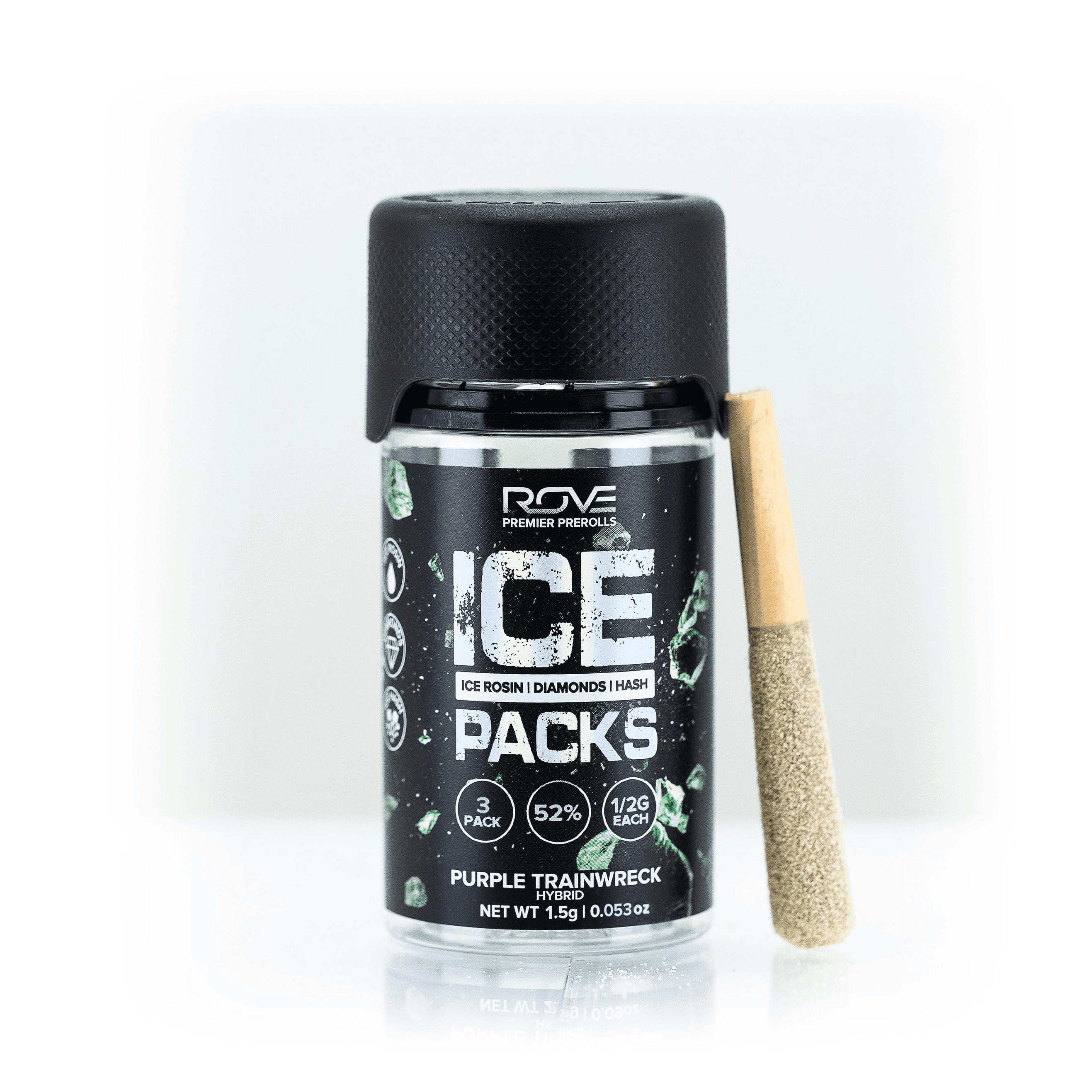 Rove Ice Packs Purple Trainwreck .5g Infused Preroll 3pk