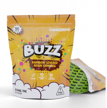 BUZZ Rosin | Tangerine Solventless Gummies 100mg