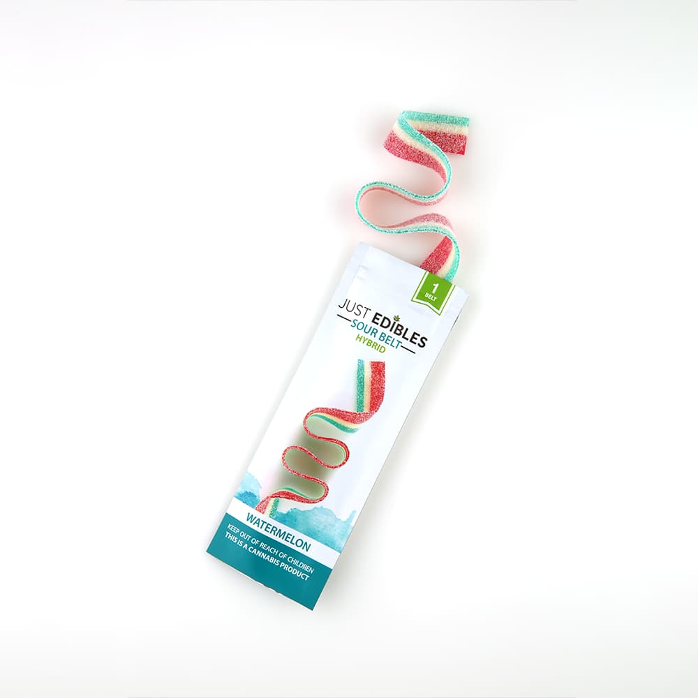 Just Edibles Watermelon (H) Sour Long Belt 1pk 100mg