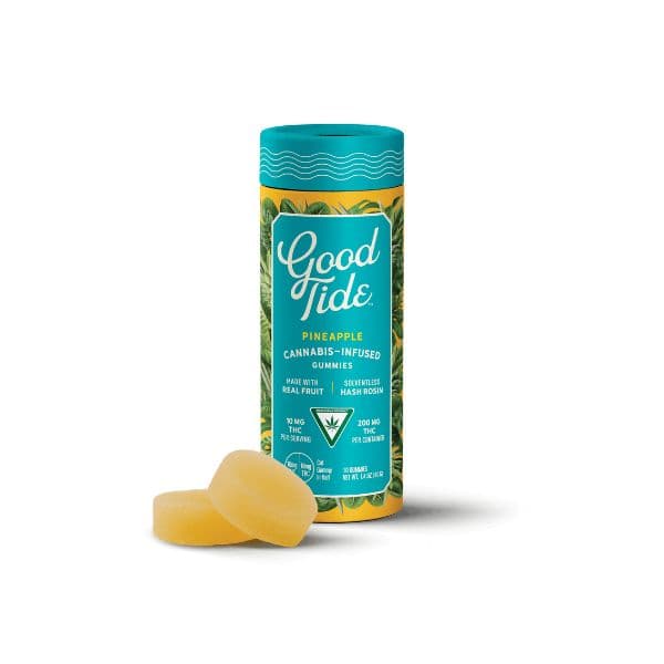 Good Tide Pineapple Solventless Gummies 100mg