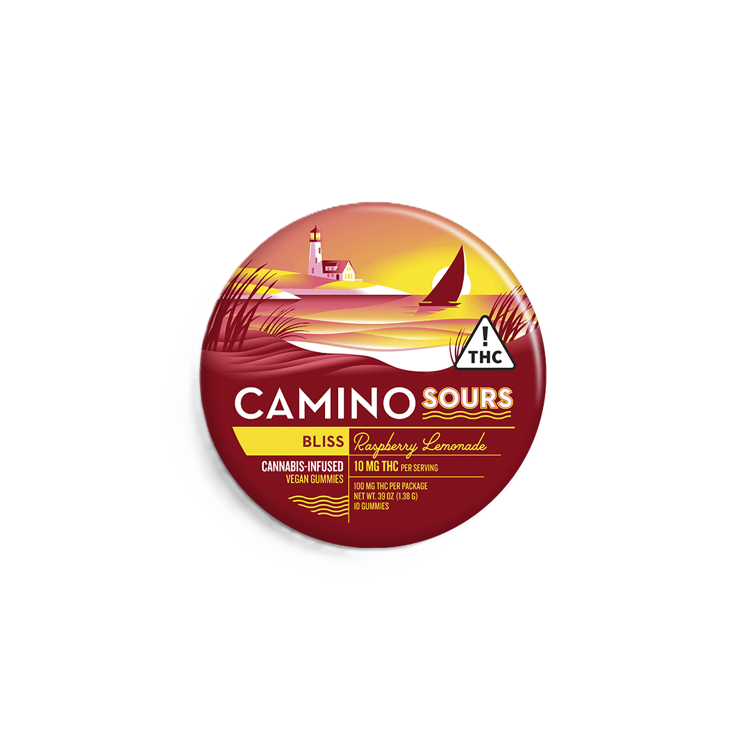 Kiva Camino Sour Raspberry Lemonade Gummies 100mg