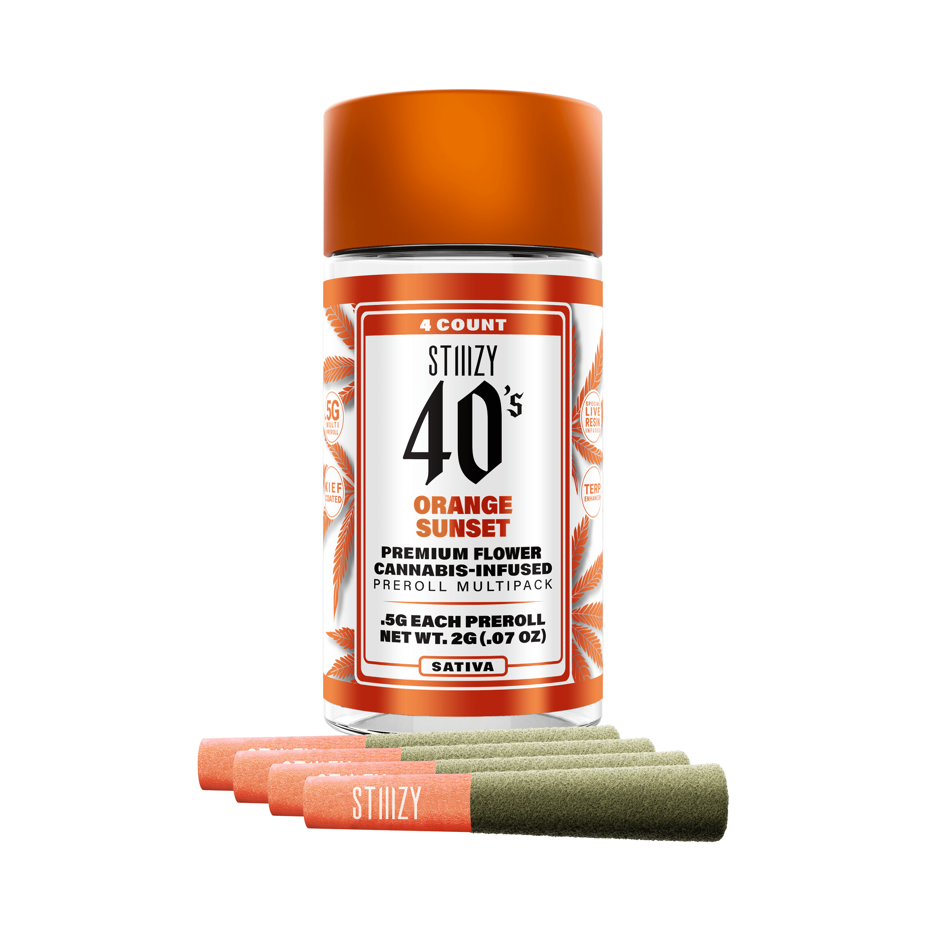 Stiiizy - Orange Sunset 40s Infused Pre-Roll 4pk