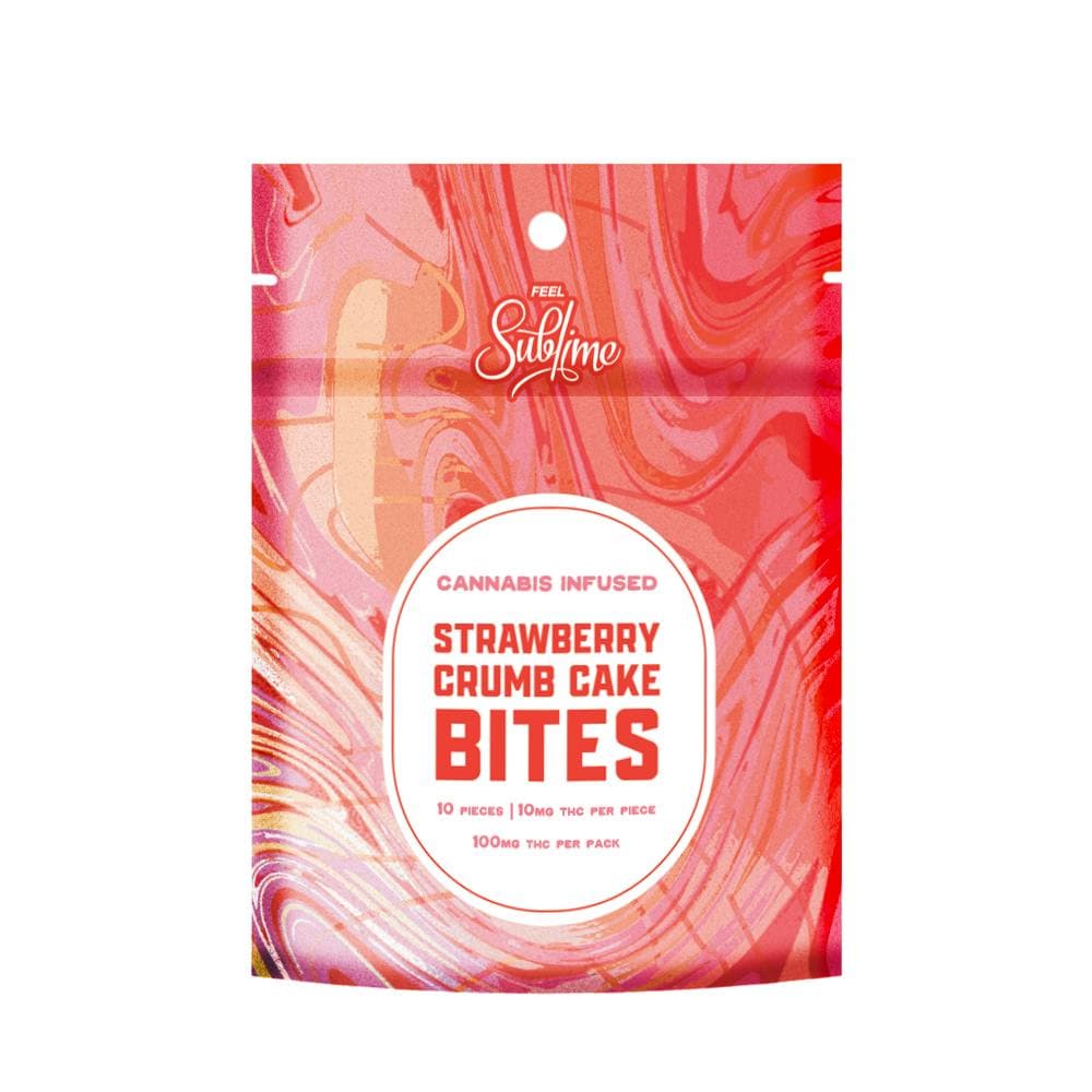 SUBLIME - BAKED GOODS - 100MG - 10PK - STRAWBERRY CRUMB CAKE BITES