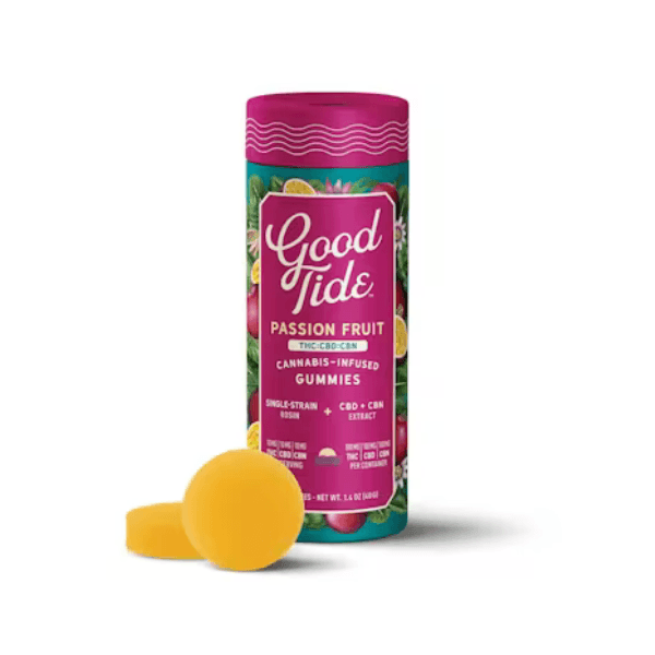 Good Tide PassionFruit Gummies 1:1:1 (THC:CBD:CBN) 100mg