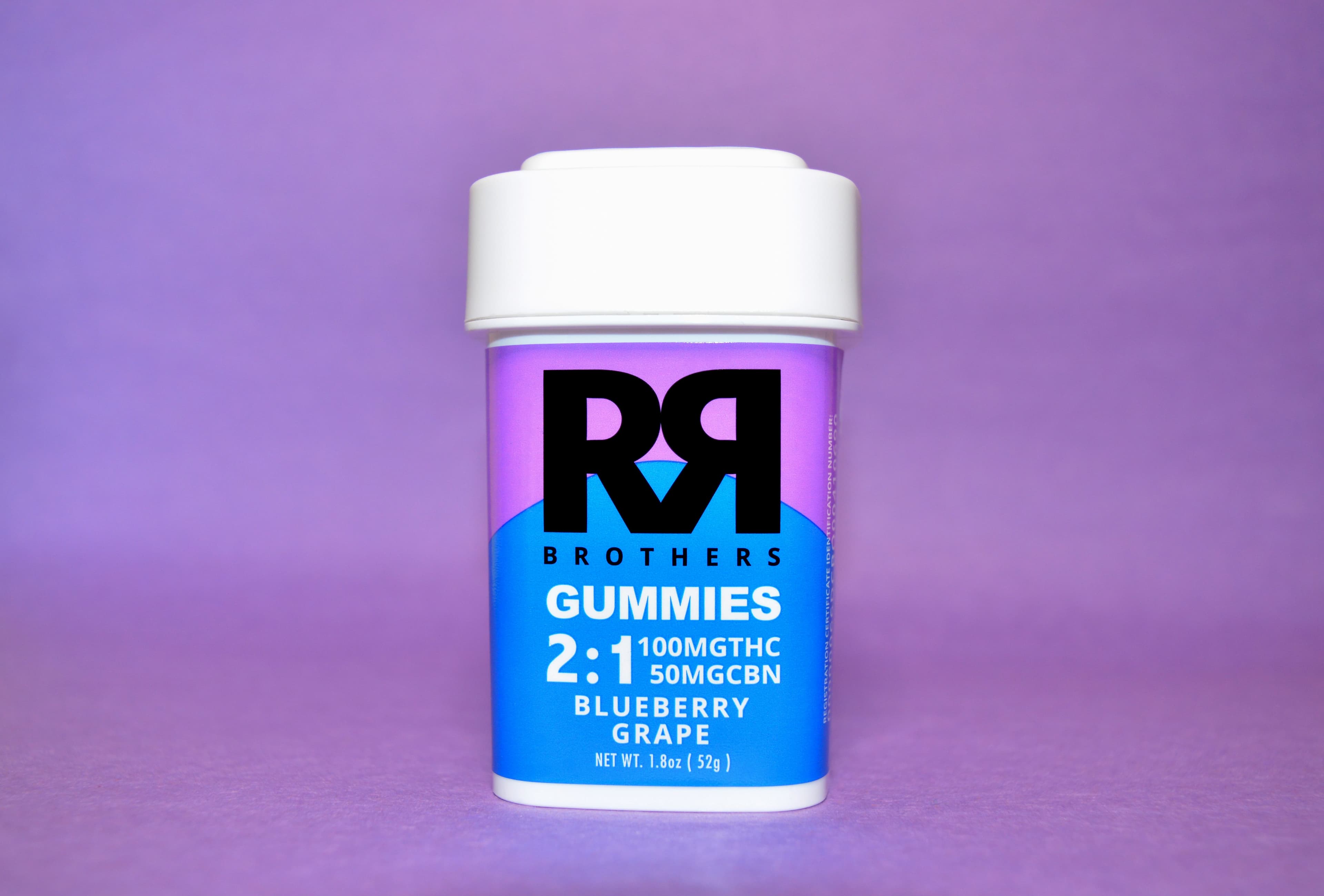 RR Brothers - Gummies 2:1 - Blueberry Grape (H) (100mg THC/50mg CBN)