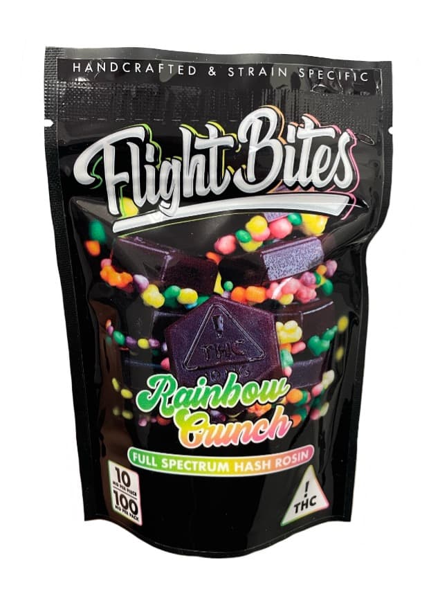 Flight Bites Rainbow Crunch 100mg Rosin Gummies