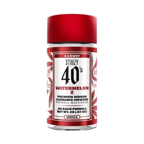 STIIIZY 40s | Watermelon Z 4pk Infused Pre-Roll 2g