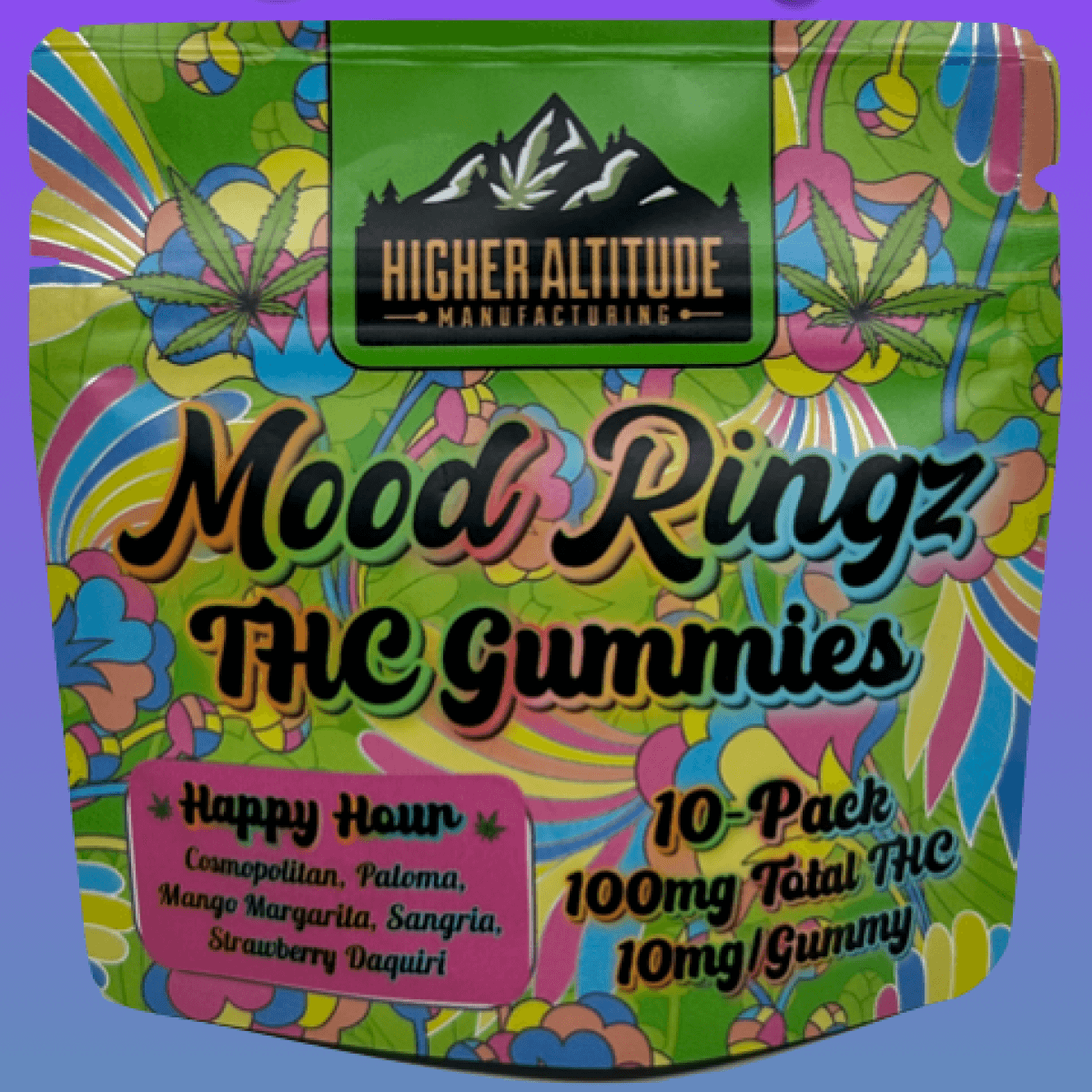Indica Mood Ringz (100mg) Gummies by Higher Altitude Manufacturing