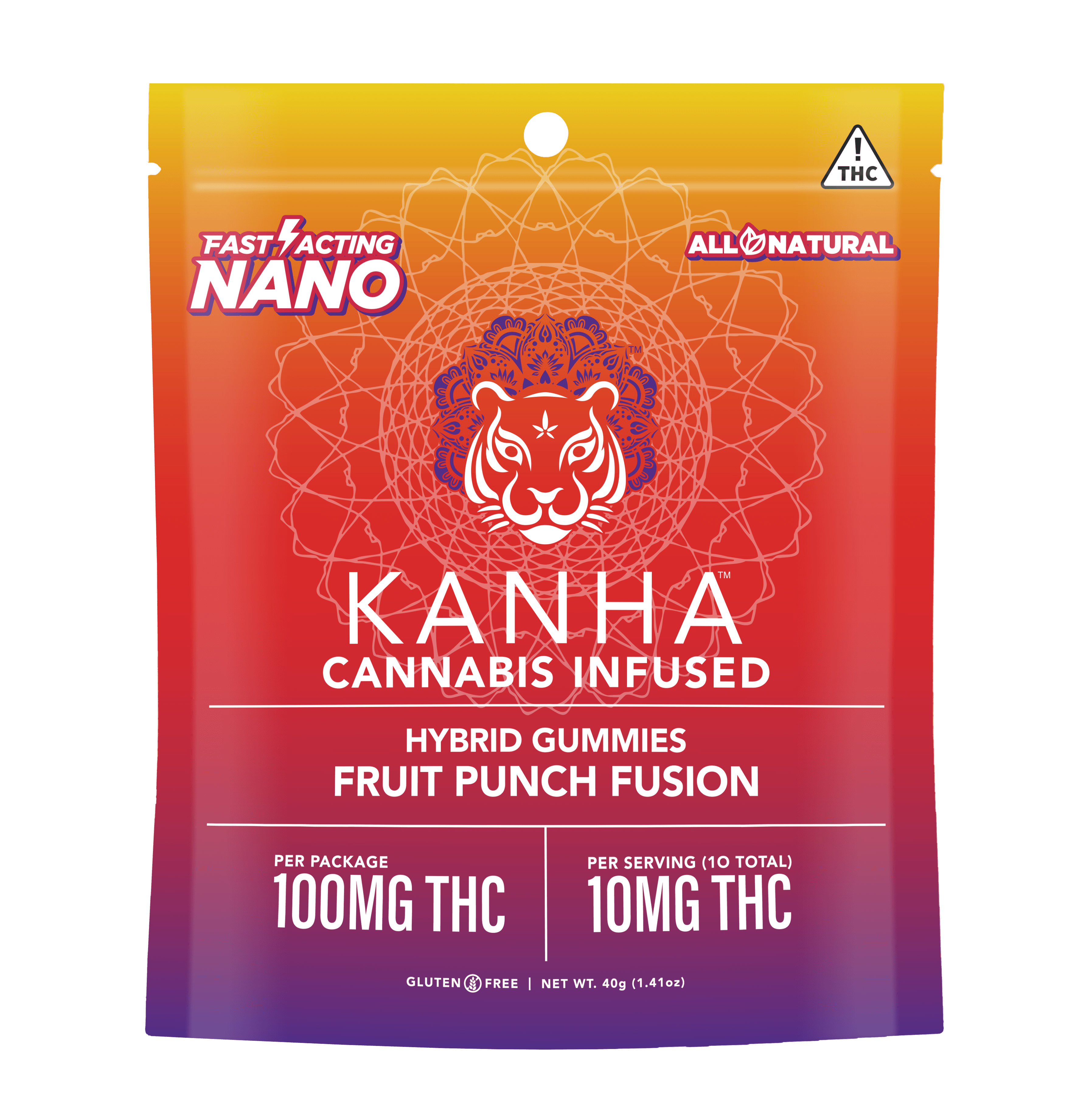 Kanha Nano Fruit Punch Fusion (H) Gummies 10mg 10pk