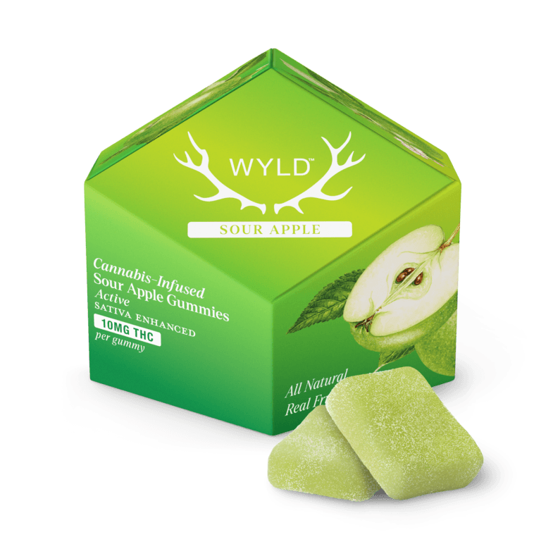 Wyld Sour Apple 100mg Gummies