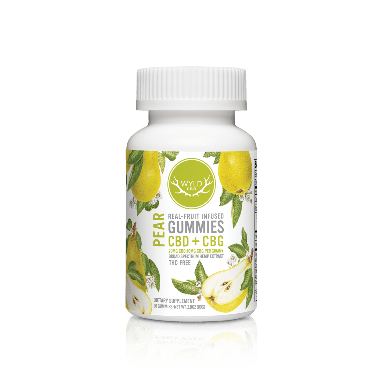 Wyld Pear CBD:CBG Gummies 400mg