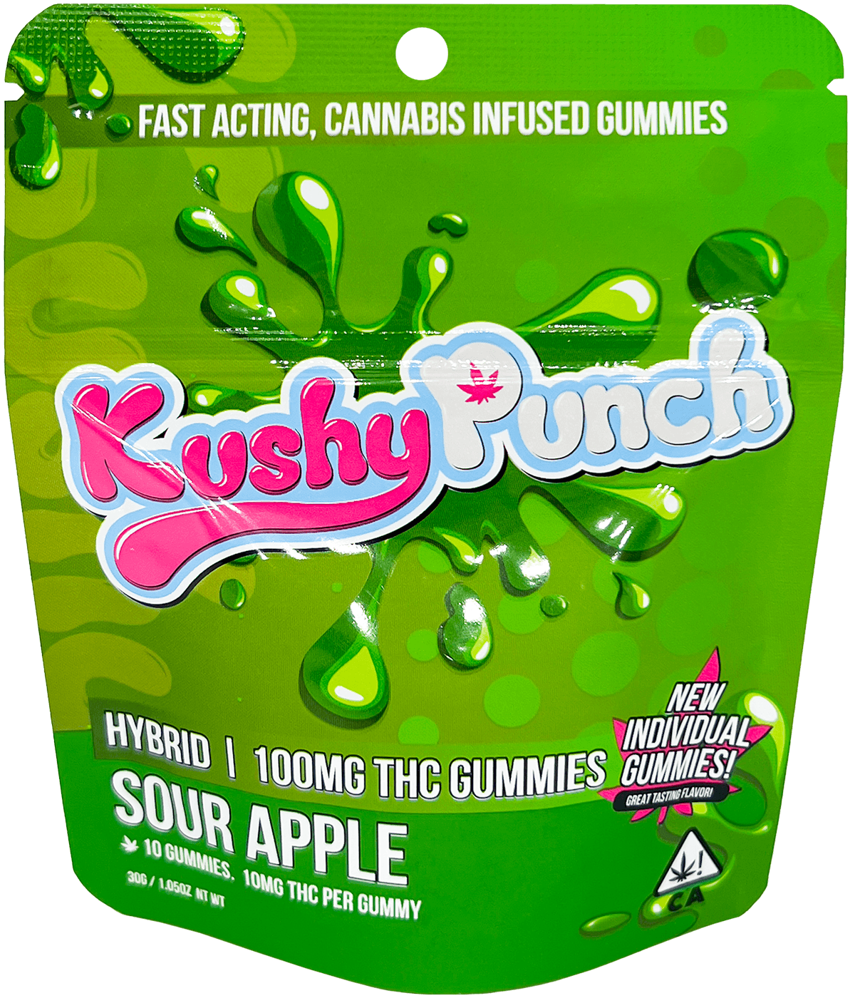Kushy Punch - Gummies - Sour Apple (H) (100mg)