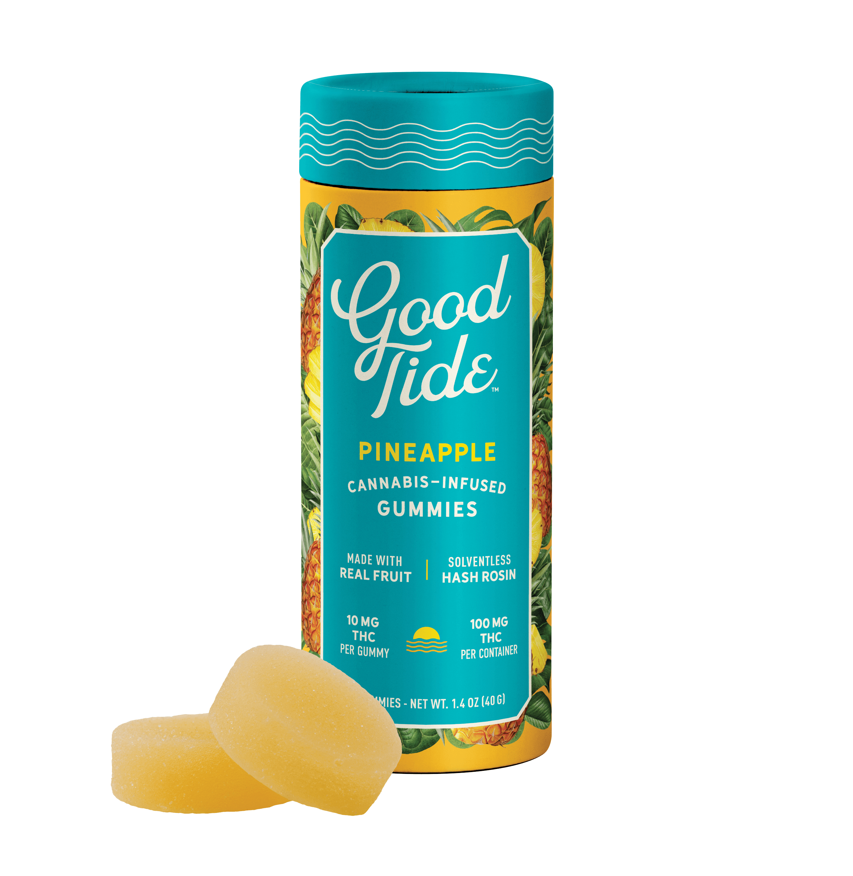 Good Tide - Gummies Hash Rosin - Pineapple (100mg)