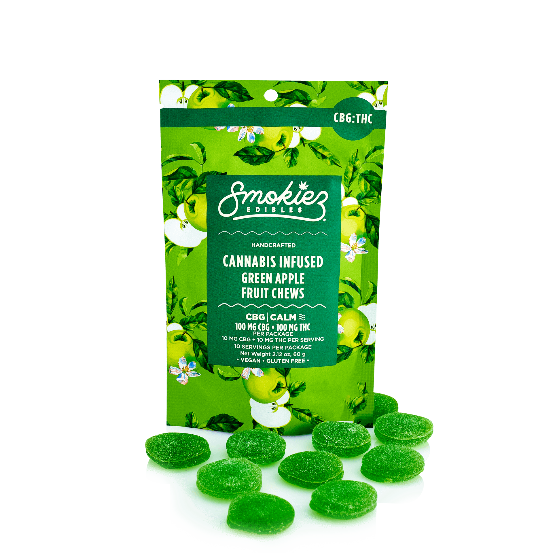 Smokiez - Gummies Sweet 1:1 - Green Apple (H) (100mg THC/CBG)