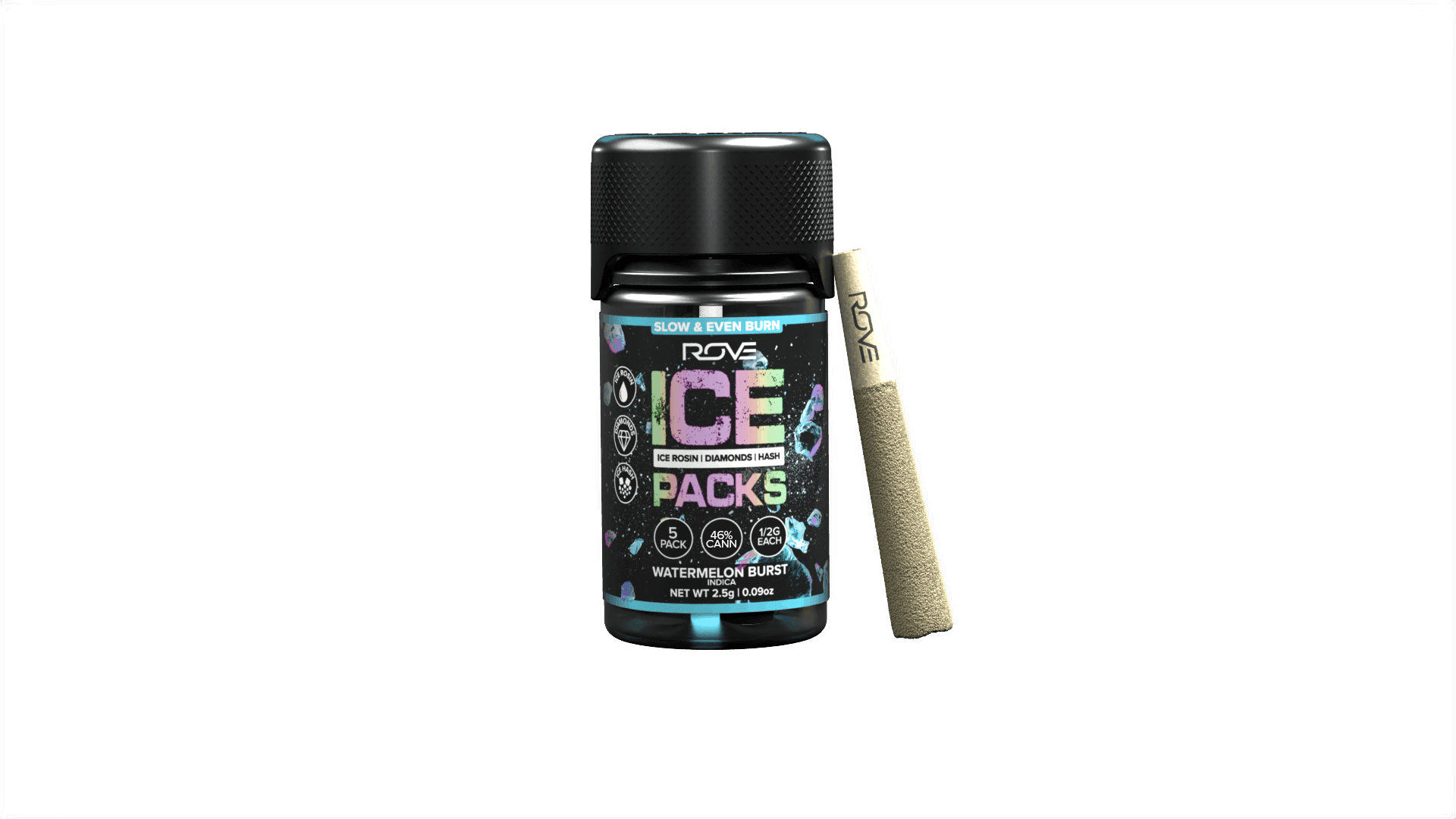 Rove Ice Packs Infused Prerolls Watermelon Burst 3x .5g