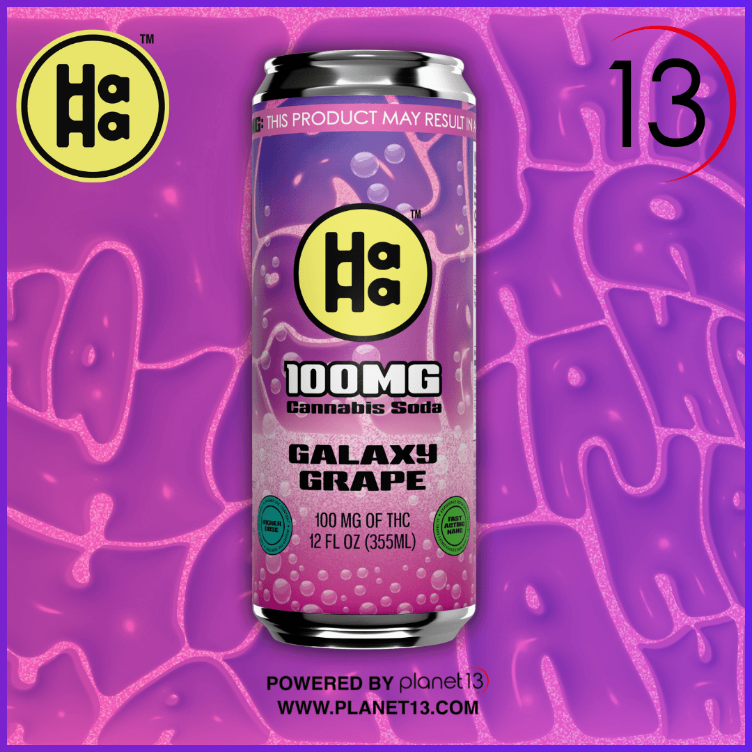 HaHa Galaxy Grape 100mg THC Beverage