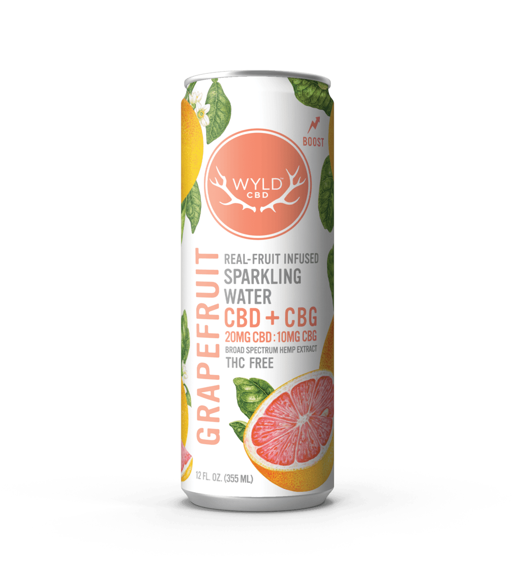 Wyld Grapefruit 2:1 CBD:CBG Sparkling Water 12oz 20mg
