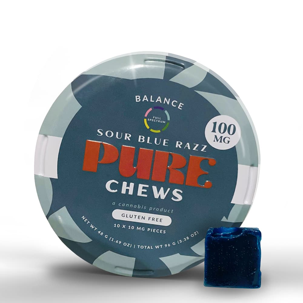 100mg <10x10mg>  Chews (Sour Blue Razz)