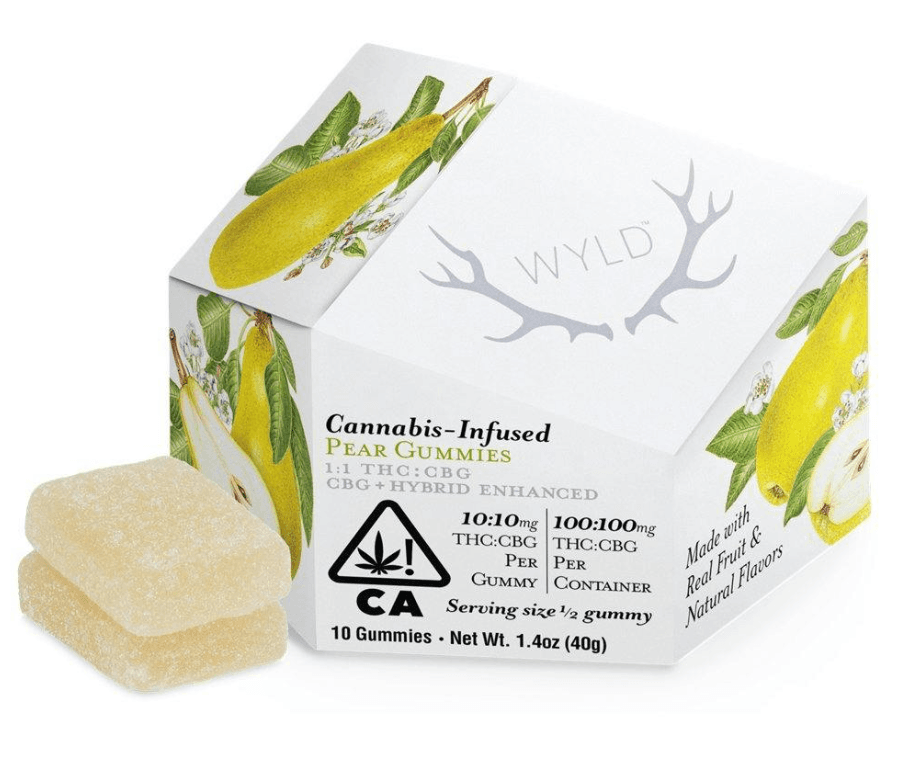 Wyld Pear 1:1 100mgTHC:100mgCBG Gummies