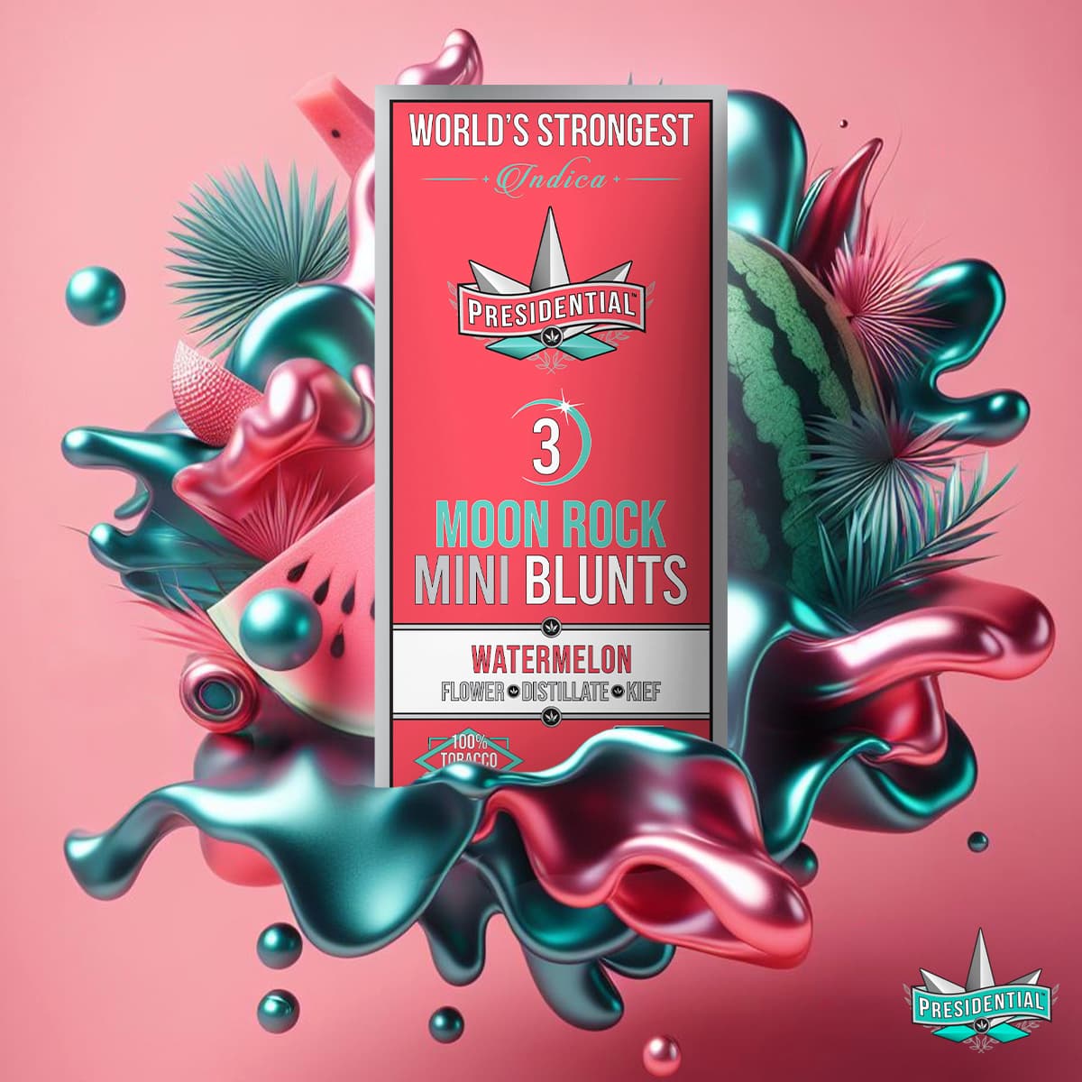 Presidential Watermelon .6g Moon Rock Mini Blunt 3pk