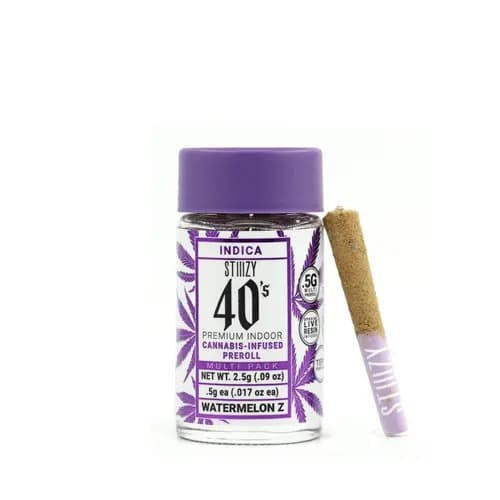 STIIIZY 40's Watermelon Z (I) Infused Pre-Roll Multipack 0.5g 4pk