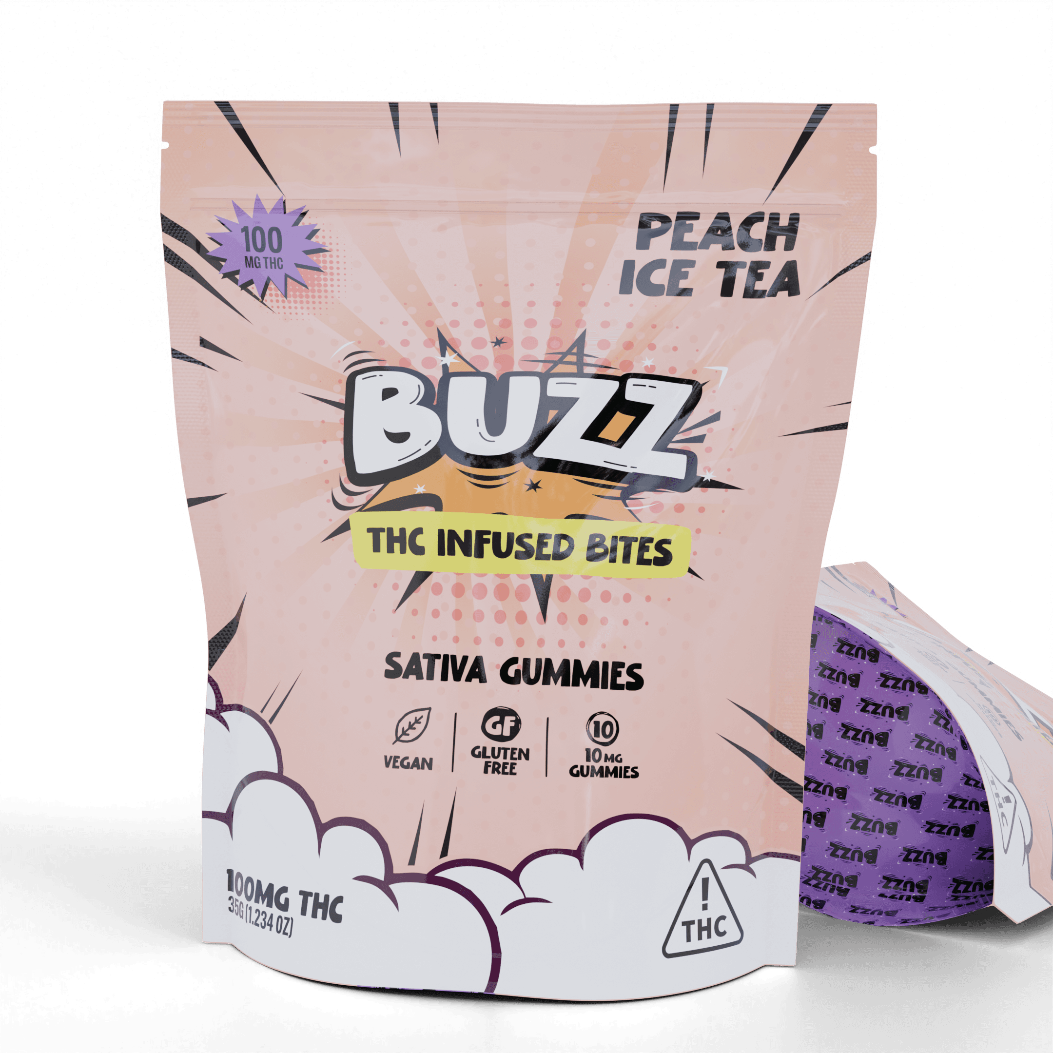 BUZZ | Peach Ice Tea Gummies 100mg