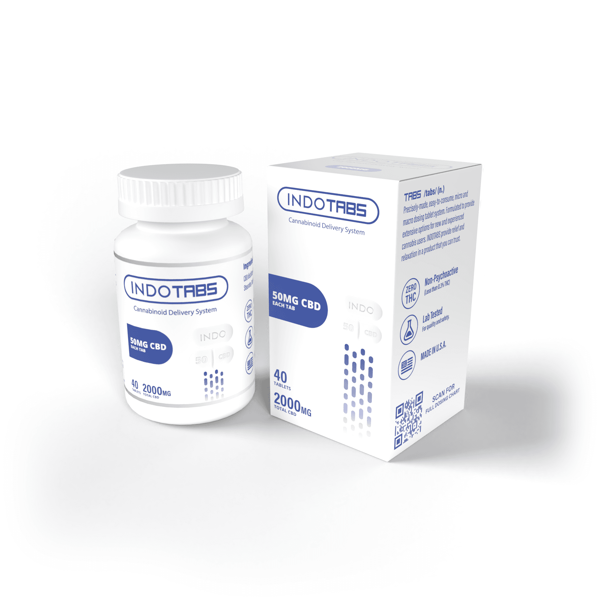 INDOTABS CBD Tablets 50mg 40pk
