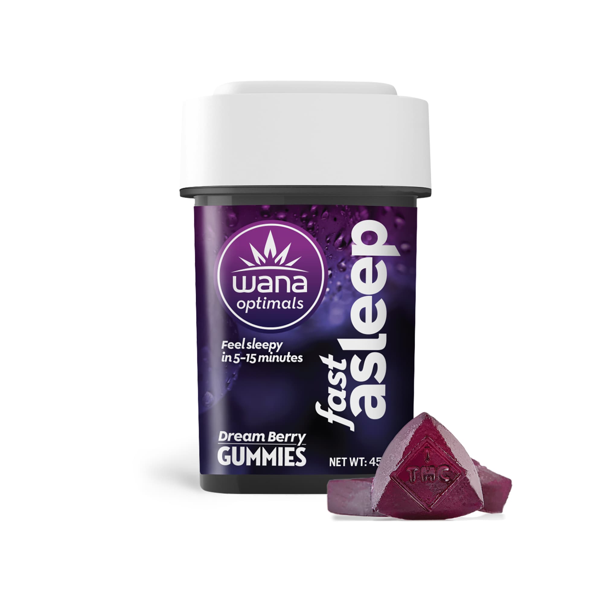 Dream Berry Optimals Fast Asleep Gummies [5:1:1:1 CBD:CBN:CBG:THC] 10pk