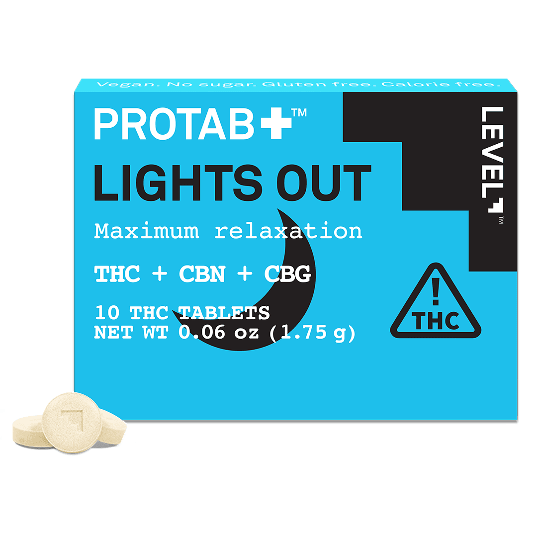 LEVEL PROTAB+ LIGHTS OUT [10pk] (200mg D9 THC/50mg CBN/50mg D8 THC/20mg THCa/20mg CBG)
