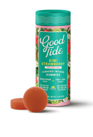 Good Tide | Kiwi Strawberry | 100mg 1:1:1 [THC : CBD : CBG] [Rosin Gummy]