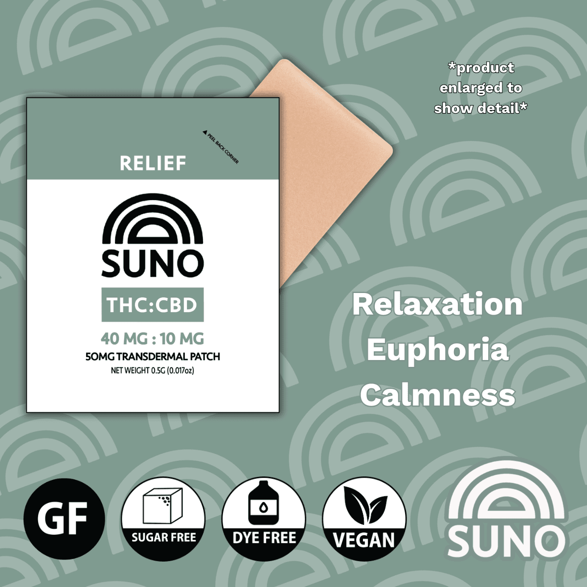 SUNO Transdermal Patch 50mg Relief 4:1