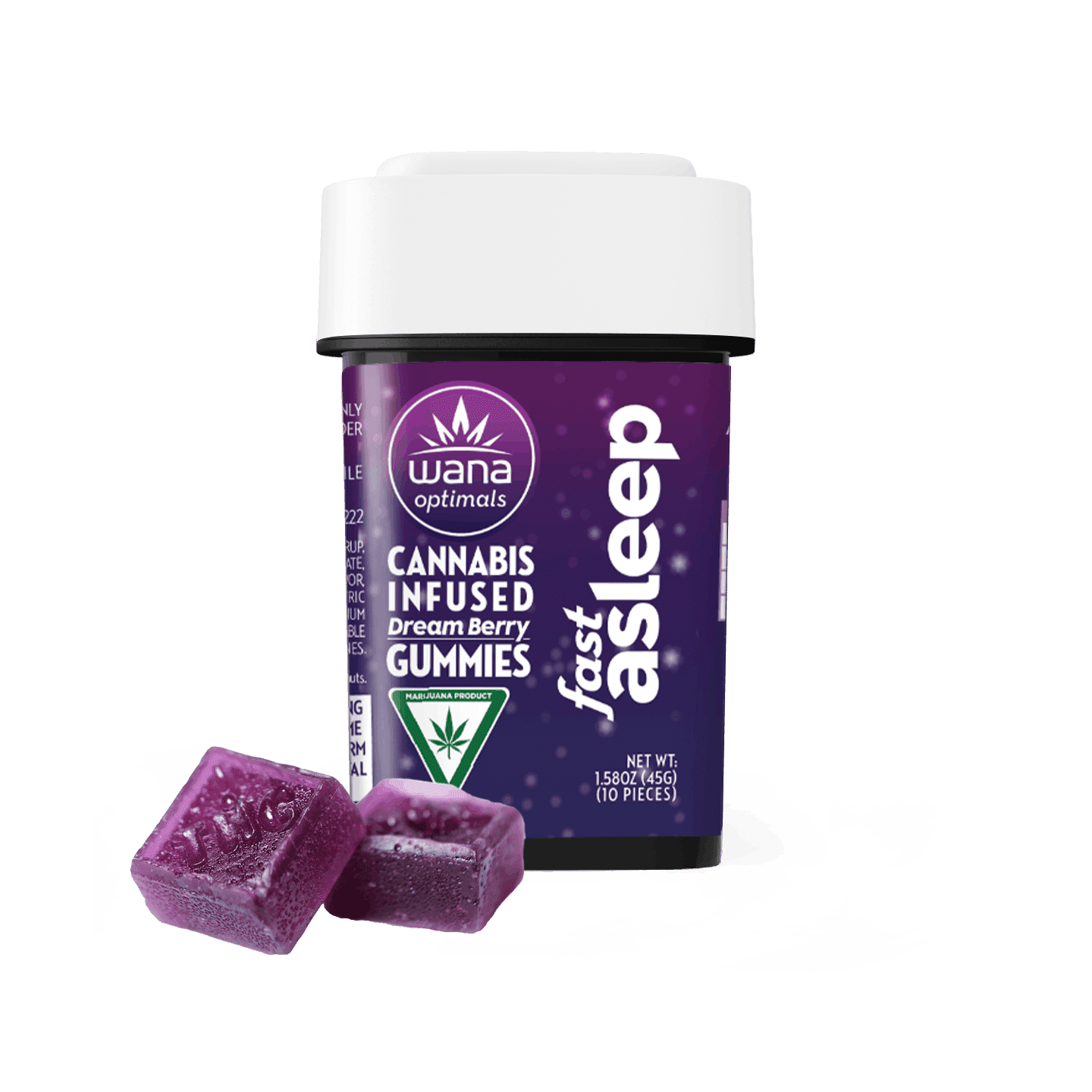 Wana - Gummies 5:1:1:1 - Fast Asleep Dream Berry (I) (100mg CBD/20mg CBN/CBG/THC)