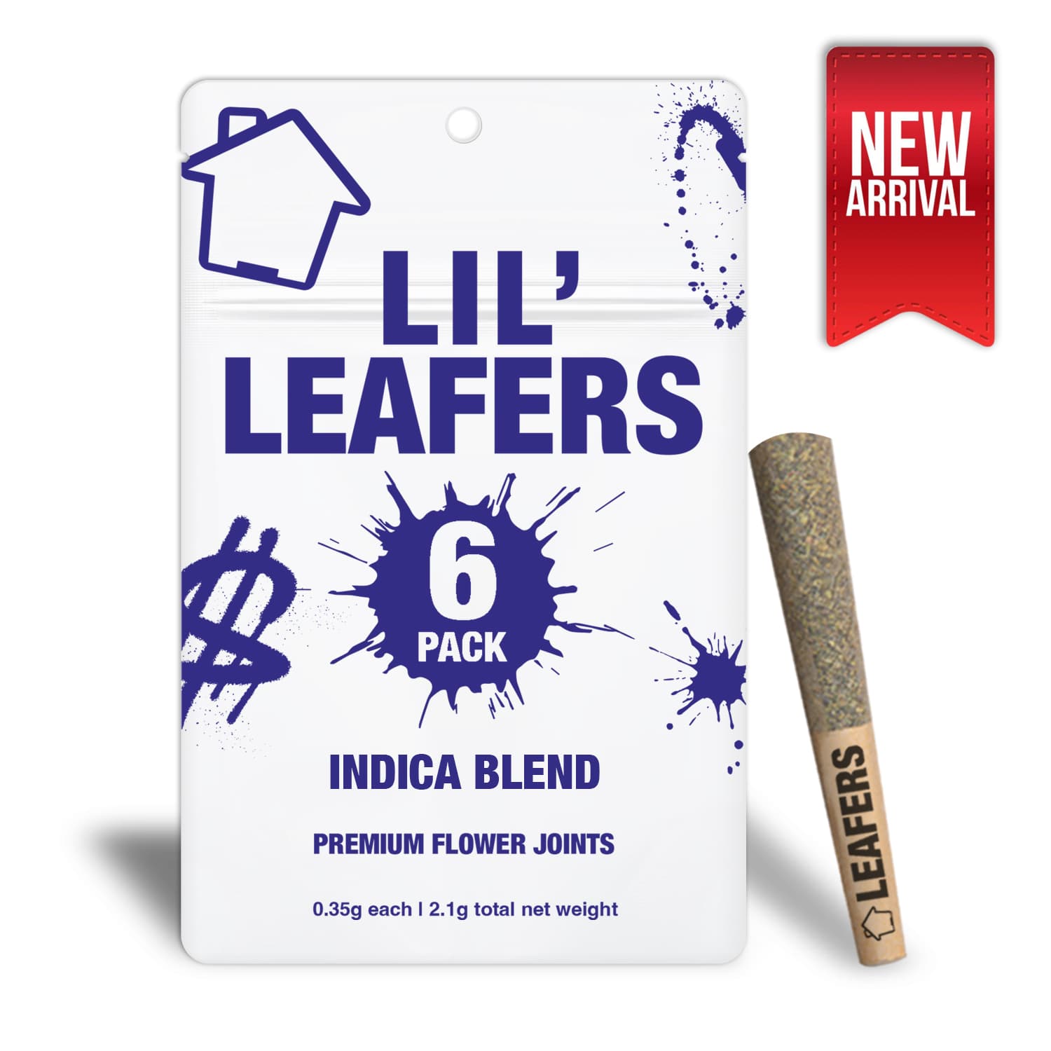 LIL' Leafers Indica Blend (6-pack of .35g joints)