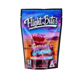 Flight Bites Sunset Punch 100mg Hash Rosin Gummy