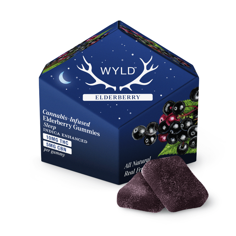 2:1 Elderberry + Indica Enhanced Gummies (100mg THC:50mg CBN)