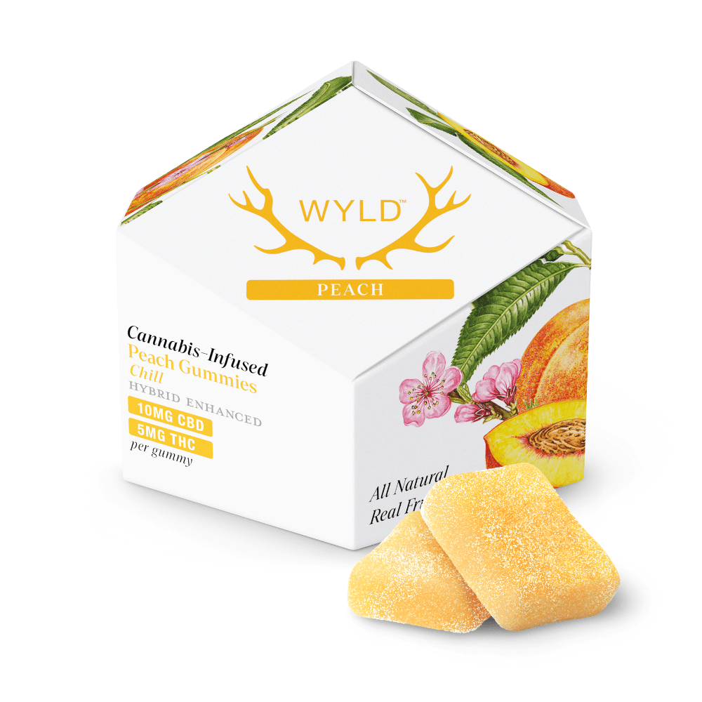 2:1 Peach + Hybrid Enhanced Gummies (100mg CBD:50mg THC)