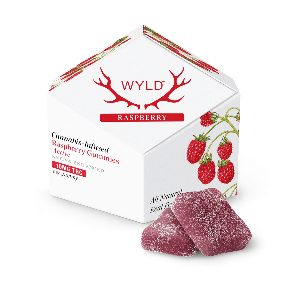 Raspberry Sativa Enhanced Gummies | 100mg | WYLD - Gummies