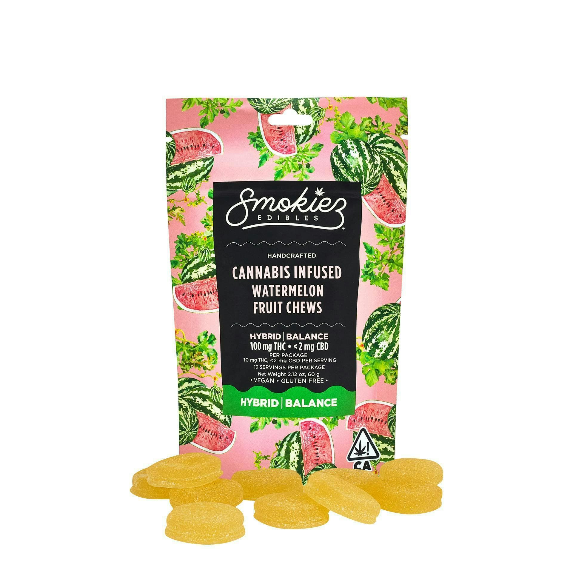 Smokiez | Watermelon 2:1 THC: CBD Gummies | 100mg | 10ct | 10mg/ea