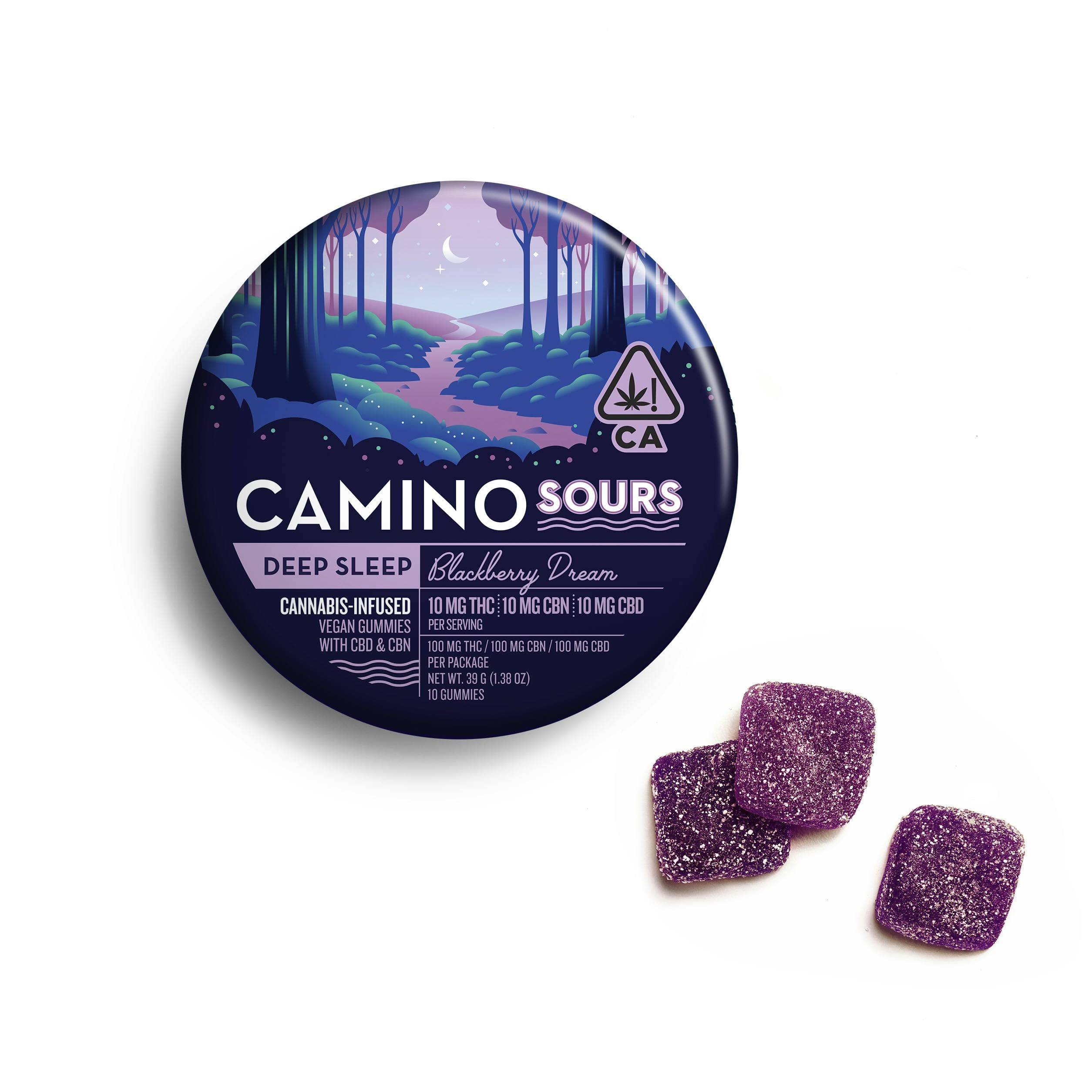 CAMINO - THC GUMMY - 10:10:10 SOURS CBD CBN BLACKBERRY - 300MG