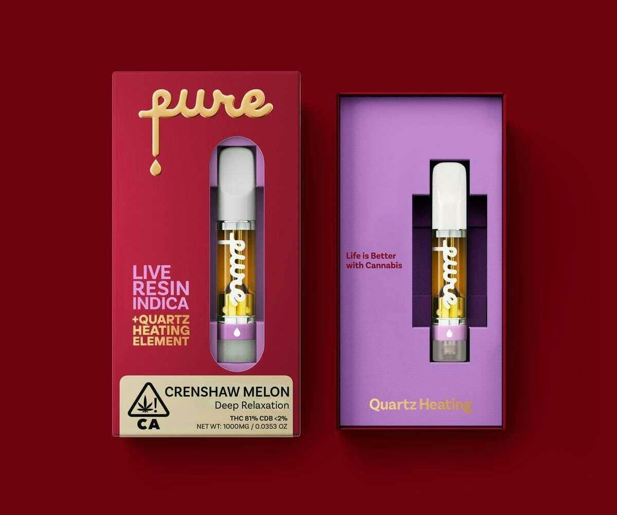 Pure Live Resin 1g Cartridge - Crenshaw Melon - Indica