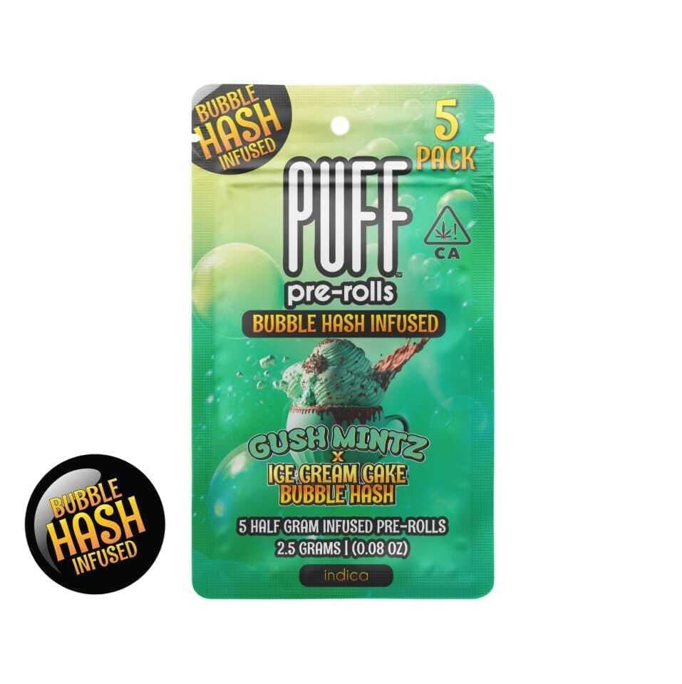 Gush Mintz x Ice Cream Cake - Bubble Hash Infused Pre Roll .5g - 5pk