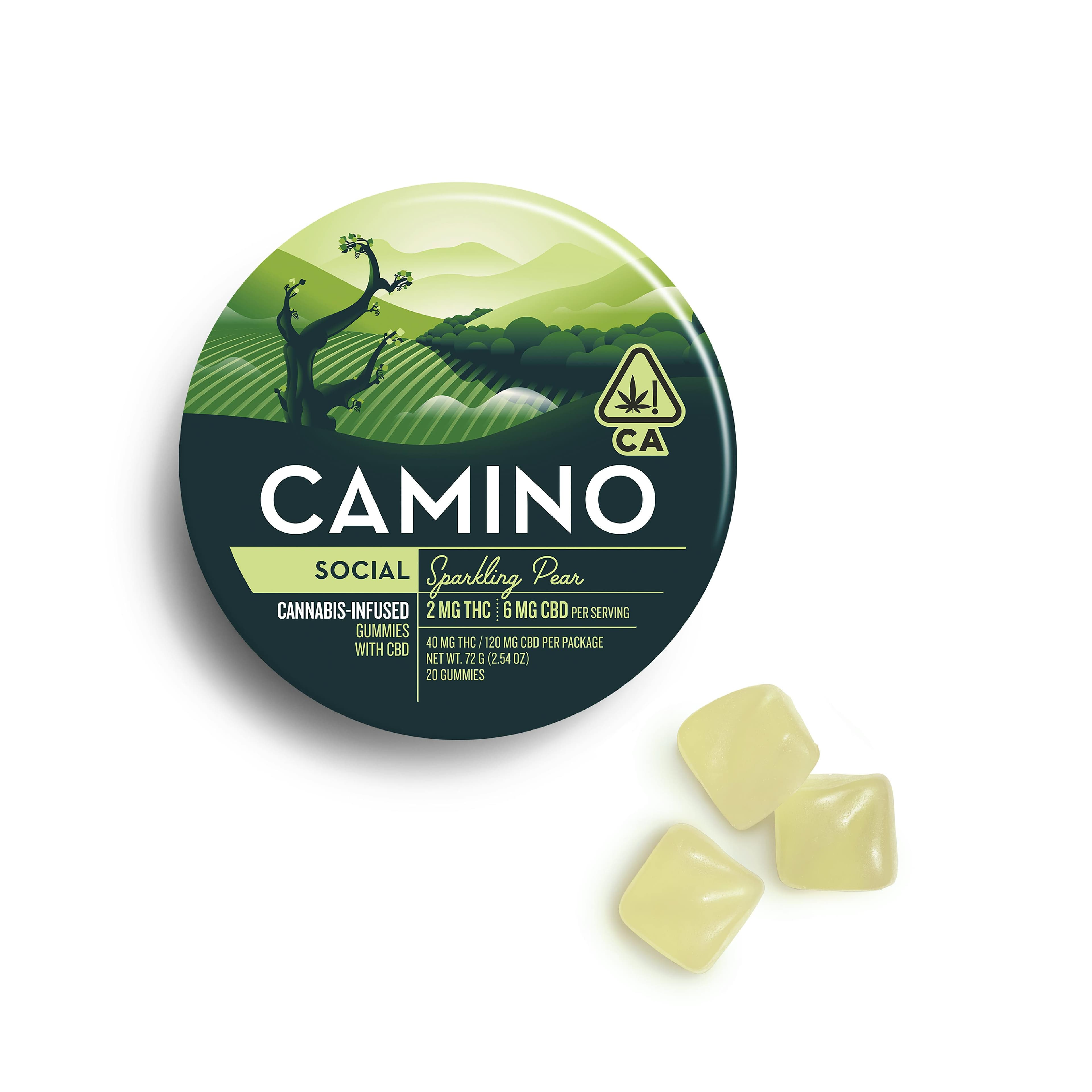 CAMINO - CBD GUMMY - 1:3 SPARKLING PEAR CBD - 160MG