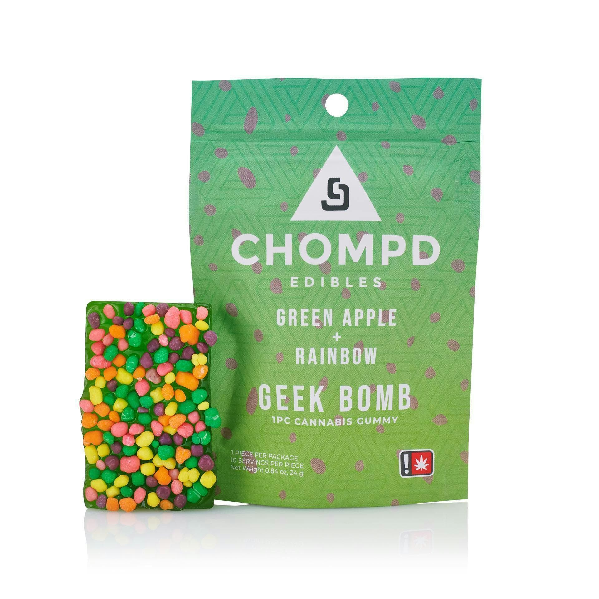 Chompd - Geek Bomb - Green Apple (100mg)